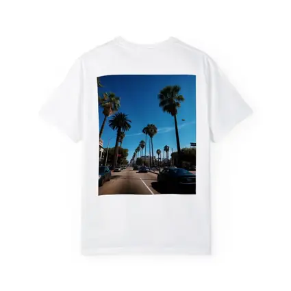 Los Angeles Palm Tree Boulevard Blue Sky