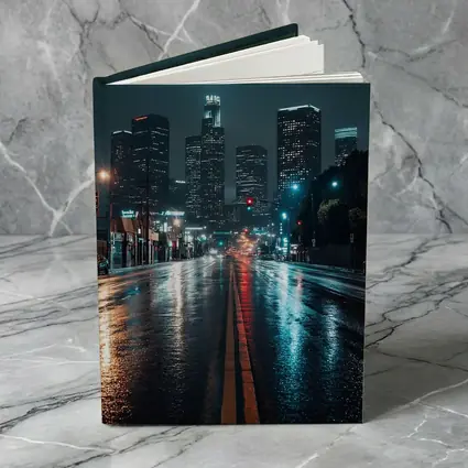 Rainy Night Los Angeles Downtown City Street