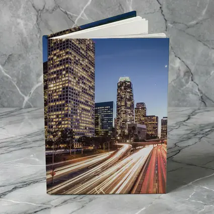 Los Angeles Downtown Skyline Highway Light Trails