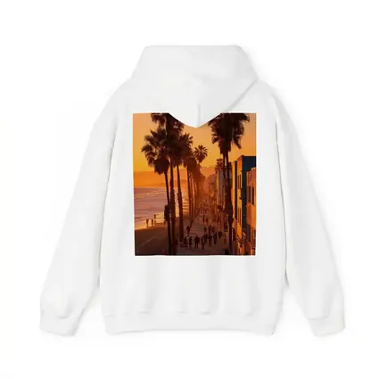 Venice Beach Boardwalk Golden Sunset Palm Trees