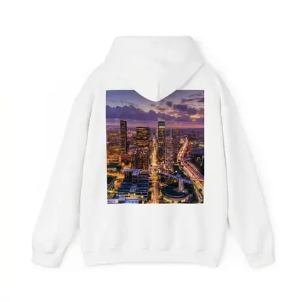 Los Angeles Downtown Skyline Purple Sunset Aerial