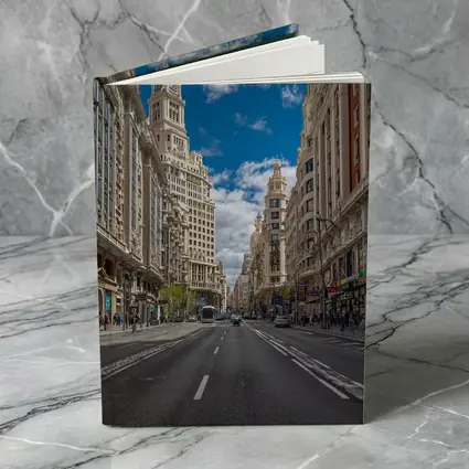 Gran Via Madrid Street Blue Sky