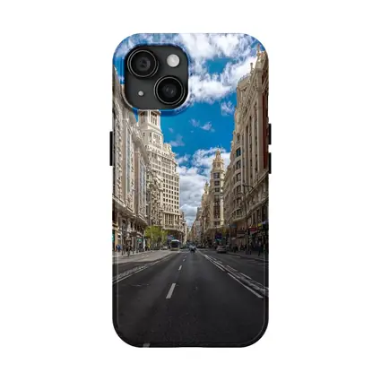 Gran Via Madrid Street Blue Sky