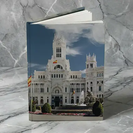 Cibeles Palace Madrid Spain Blue Sky