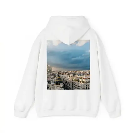 Madrid Spain Skyline Cloudy Sky Cityscape