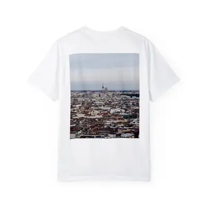Madrid City Skyline Aerial Rooftop View