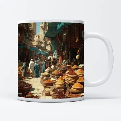 Moroccan Spice Market Bazaar Street Scene