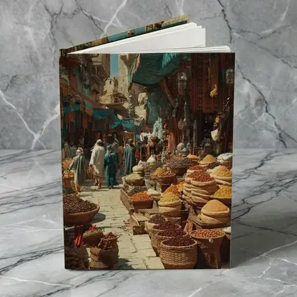 Moroccan Spice Market Bazaar Street Scene
