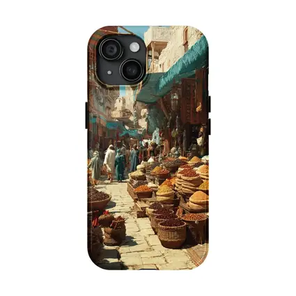 Moroccan Spice Market Bazaar Street Scene