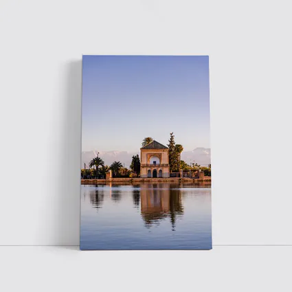 Menara Pavilion Reflection Marrakech Atlas Mountains
