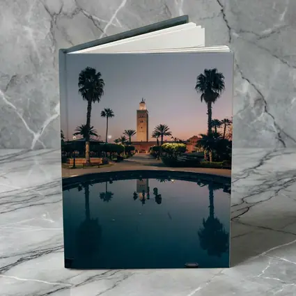 Koutoubia Mosque Minaret Marrakech Dusk Reflection
