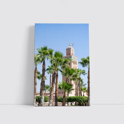 Koutoubia Mosque Minaret Palm Trees Marrakech