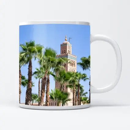 Koutoubia Mosque Minaret Palm Trees Marrakech