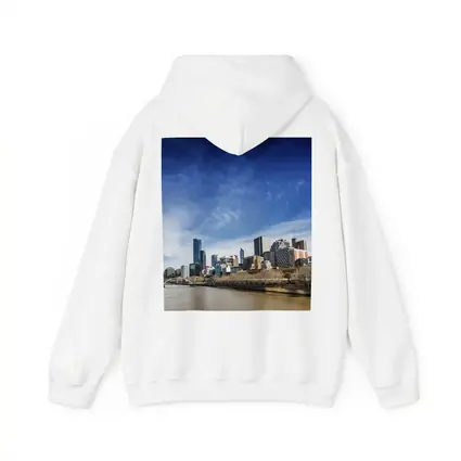 Melbourne Skyline Yarra River Blue Sky