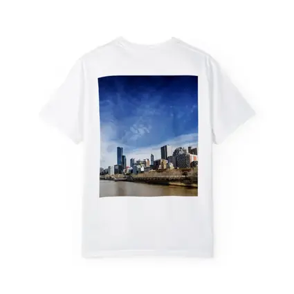 Melbourne Skyline Yarra River Blue Sky