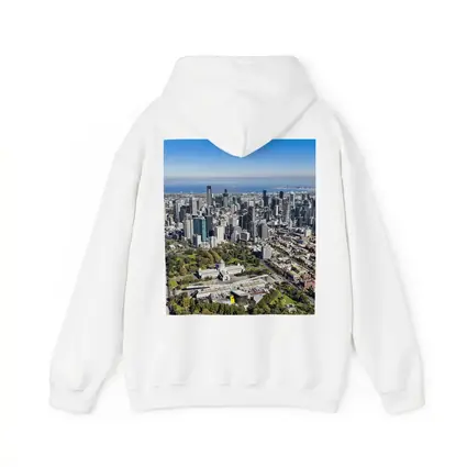 Melbourne Australia Aerial City Skyline View
