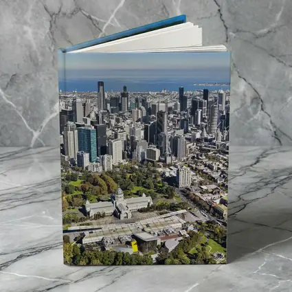 Melbourne Australia Aerial City Skyline View
