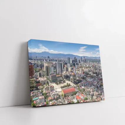 Mexico City Skyline Aerial View Mountains