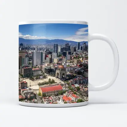 Mexico City Skyline Aerial View Mountains