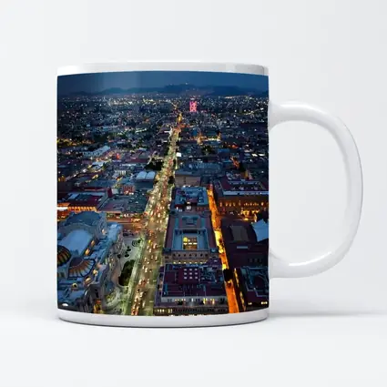 Mexico City Skyline Aerial Night View
