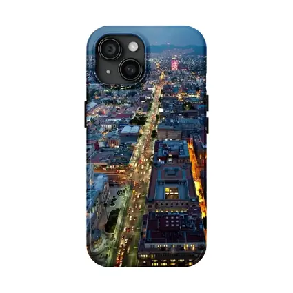 Mexico City Skyline Aerial Night View