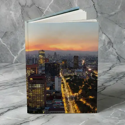 Mexico City Skyline at Sunset Aerial View