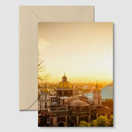 Basilica of Guadalupe Mexico City Sunset