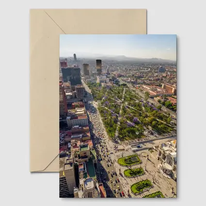 Mexico City Aerial View Palacio Bellas Artes
