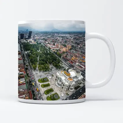 Mexico City Aerial View Palacio Bellas Artes