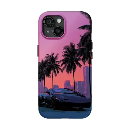 Lamborghini Gallardo Miami Sunset Palm Trees