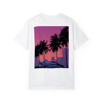 Lamborghini Gallardo Miami Sunset Palm Trees