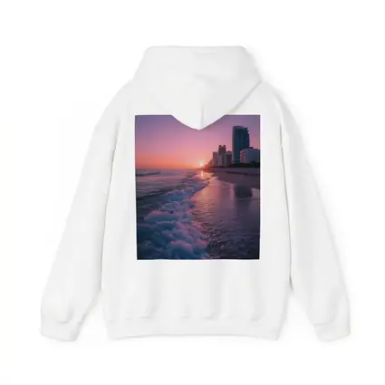 Miami Beach Sunset Purple Sky Cityscape