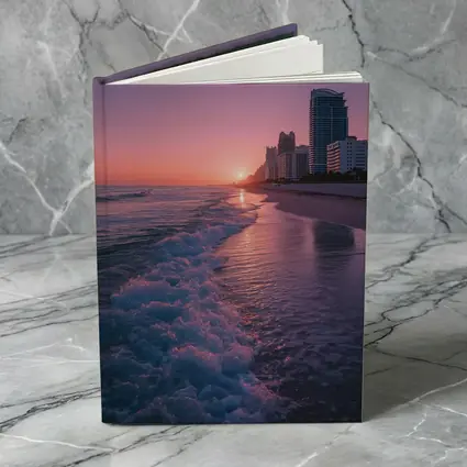 Miami Beach Sunset Purple Sky Cityscape