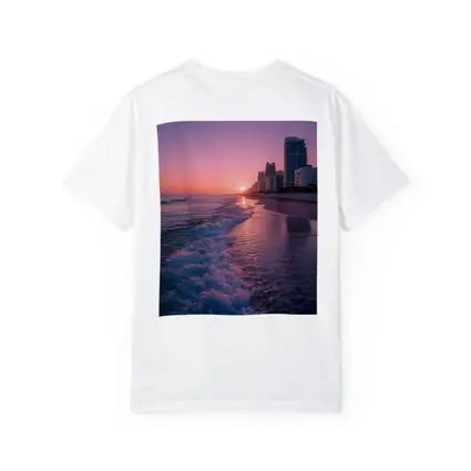 Miami Beach Sunset Purple Sky Cityscape