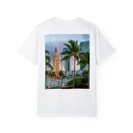 Miami Freedom Tower Palm Trees Skyline