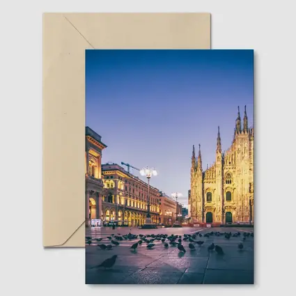 Milan Cathedral Duomo Square Blue Dawn