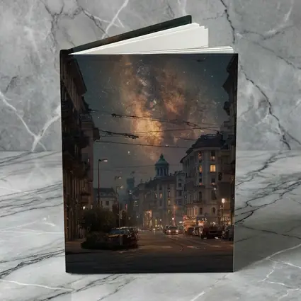 Milan City Street Milky Way Night Sky