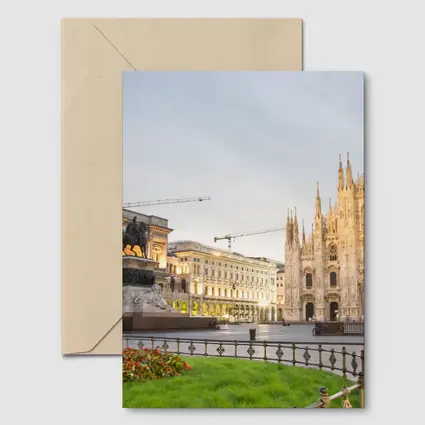 Milan Cathedral Piazza Duomo Dawn Square