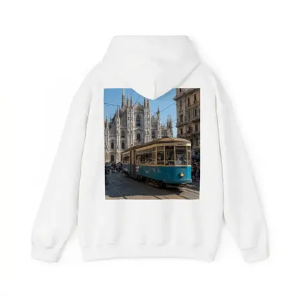 Milan Duomo Cathedral Vintage Tram Street Scene