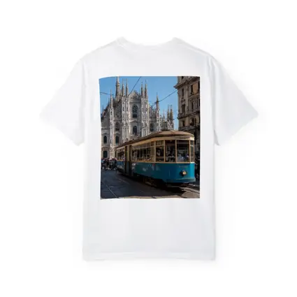 Milan Duomo Cathedral Vintage Tram Street Scene