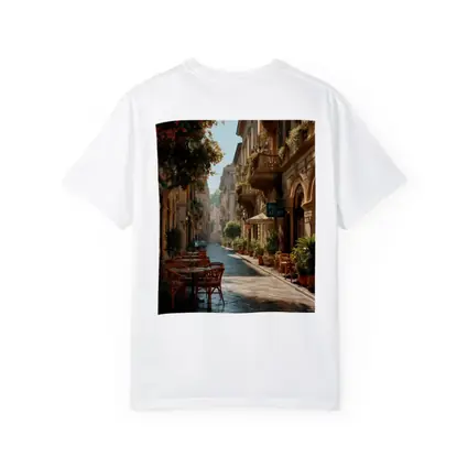 Sunny Italian Street Cafe Outdoor Seating
