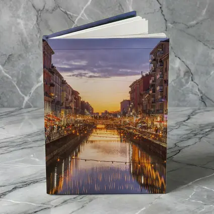 Milan Naviglio Grande Canal at Sunset