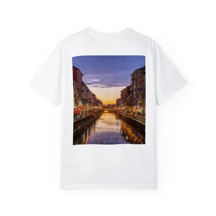 Milan Naviglio Grande Canal at Sunset