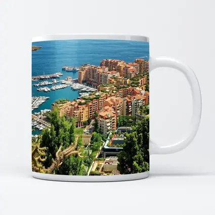 Monaco Harbor Aerial View Mediterranean Coast