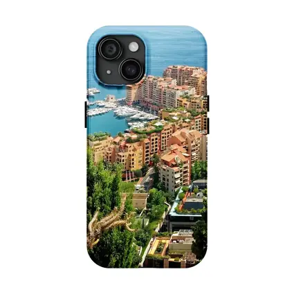 Monaco Harbor Aerial View Mediterranean Coast
