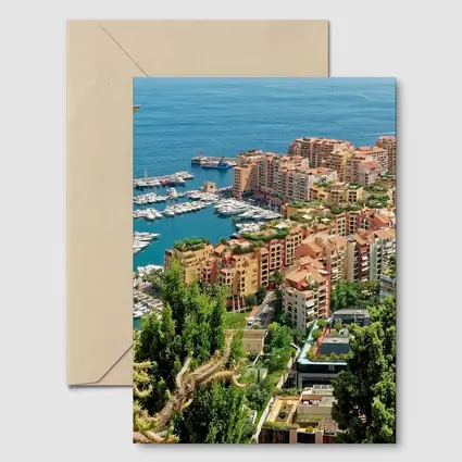 Monaco Harbor Aerial View Mediterranean Coast