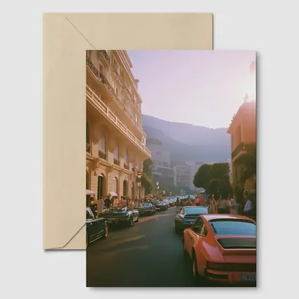 Porsche 911 Street Scene Monaco Sunset