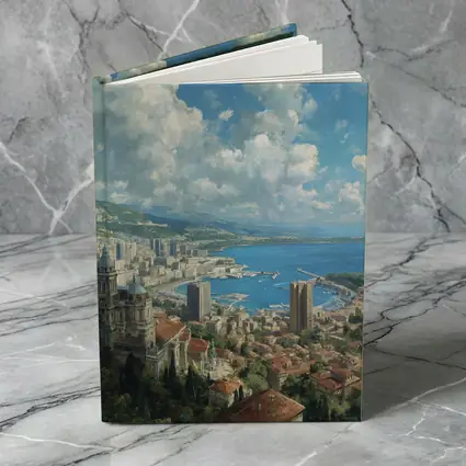 Monaco Cityscape Harbor Oil Painting Art