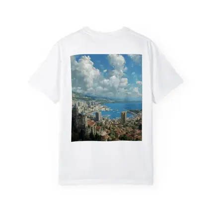 Monaco Cityscape Harbor Oil Painting Art