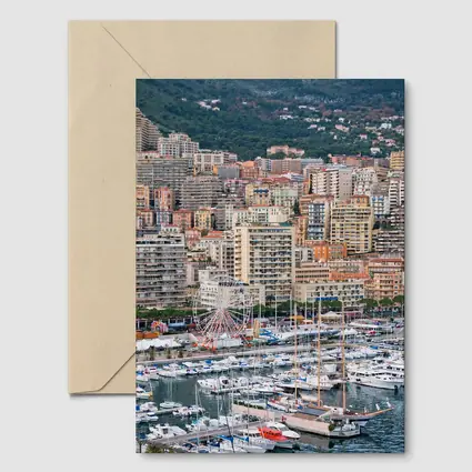 Monaco Harbor Skyline Hillside City View